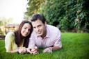 Ashley and Adam at the International Rose Test Garden